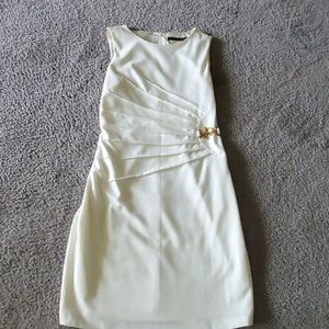 Office wear off white dress